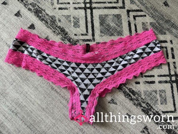 Pink Lace Cheeky Panties