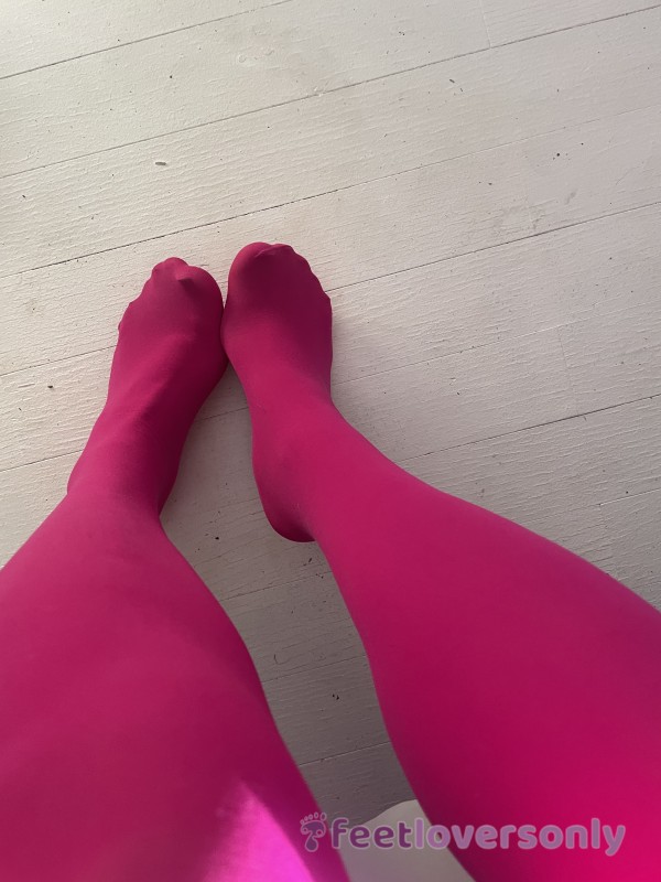 Pink Tights Squirt Masturbation Tights Smelly Feet