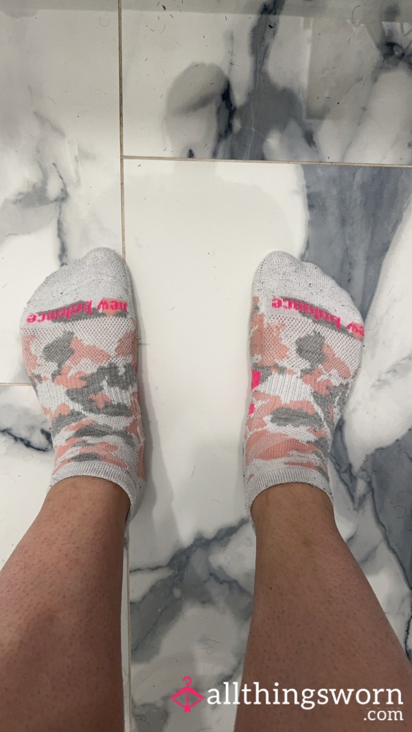 Pink & White Camo Socks