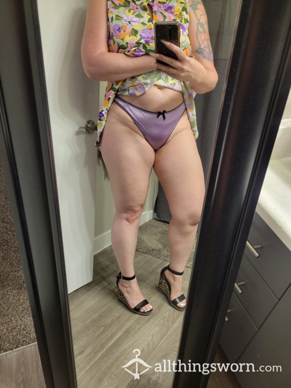 Pretty Purple Satin Spring Panties