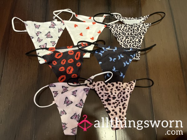 Printed Side String Thongs