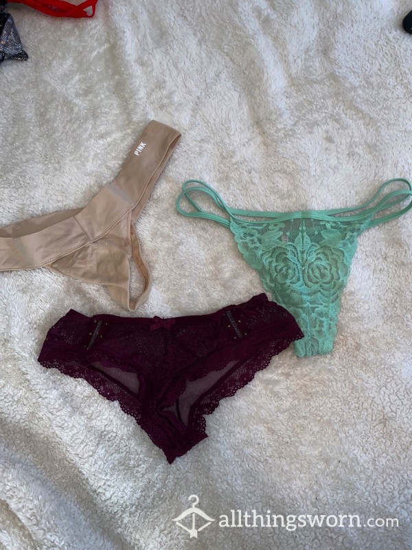 PURPLE, GREEN, AND NUDE THONG BUNDLE🔥