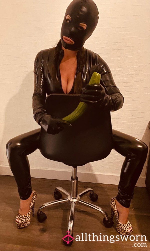 Pvc Black Suit I Wore For A Sweaty Photo Shoot With Fruit Sounds Juicy It Was