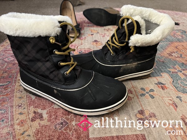 Rain & Winter Furry Boots Size 11