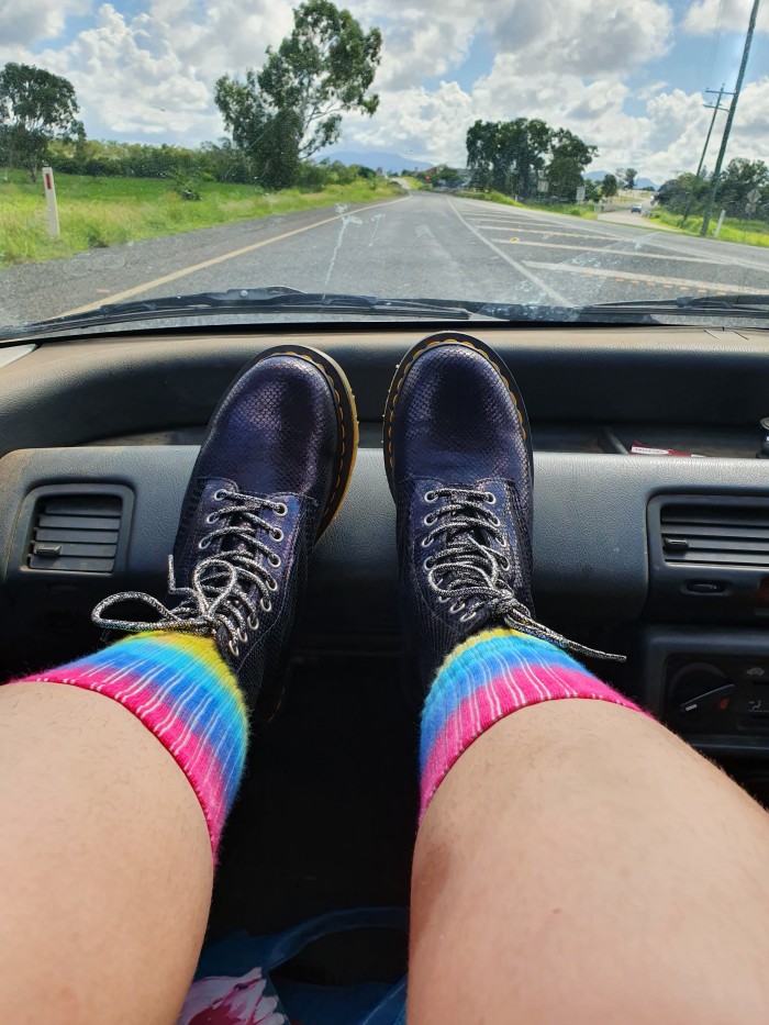 Rainbow High Top, Tie Die Socks. Requests Welcome.