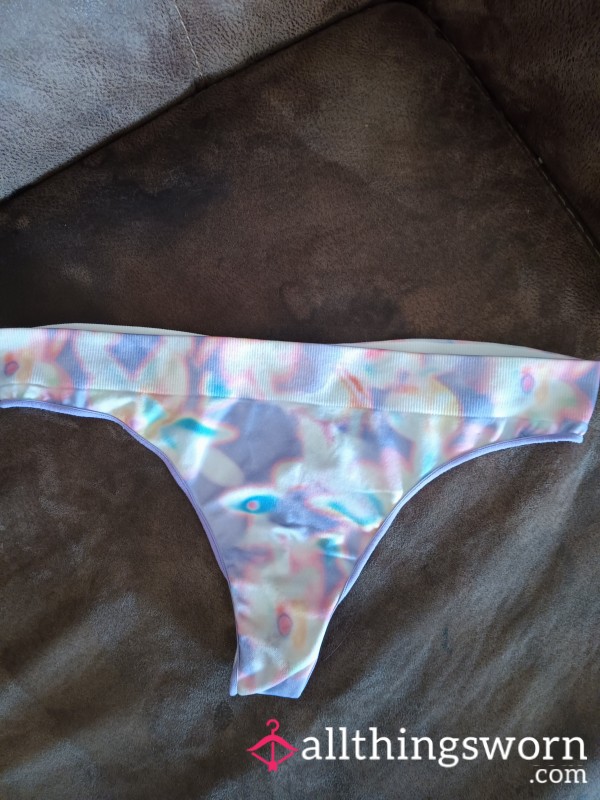 Rainbow Marbled Thong