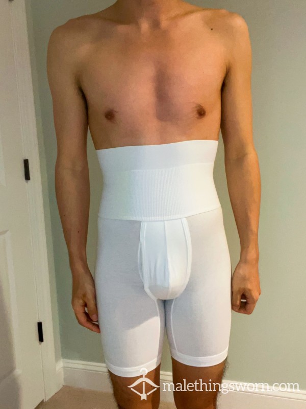 RARE 2(x)ist Slimming Shaperwear Boxer Briefs  White Size Small