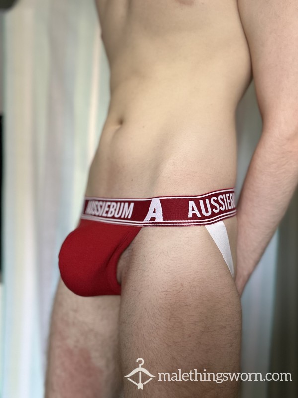 Red Aussieb*m Jockstrap (Small)