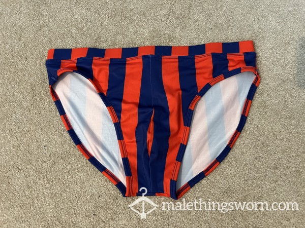 Red Blue ASOS Swim Brief Medium