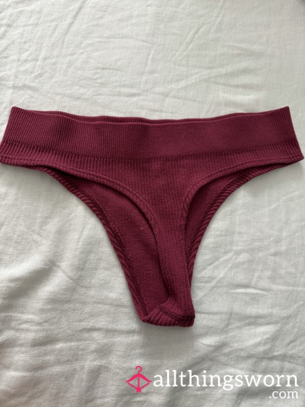 Red Cotton Thong