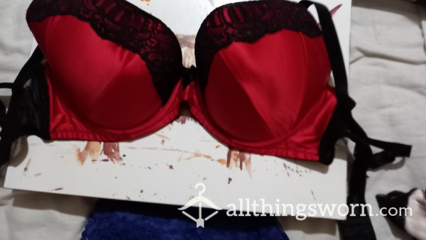 Red Lacy Bra 40C