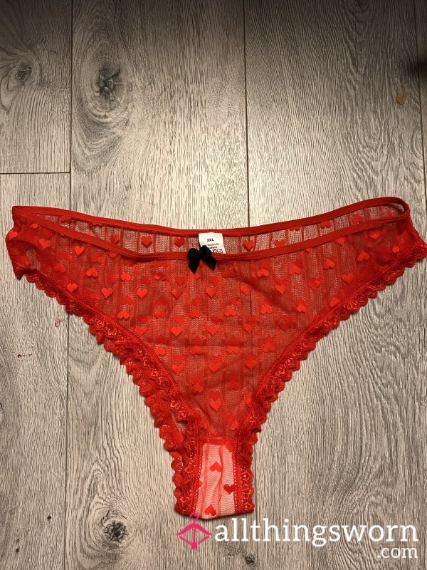 Red Lacy Thong - 20% OFF