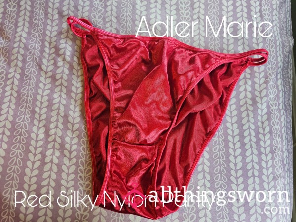 Red Silky Nylon Panty