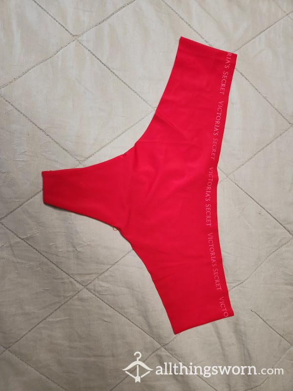 Red Victoria's Secret Bu*terknit Thong Extra Soft