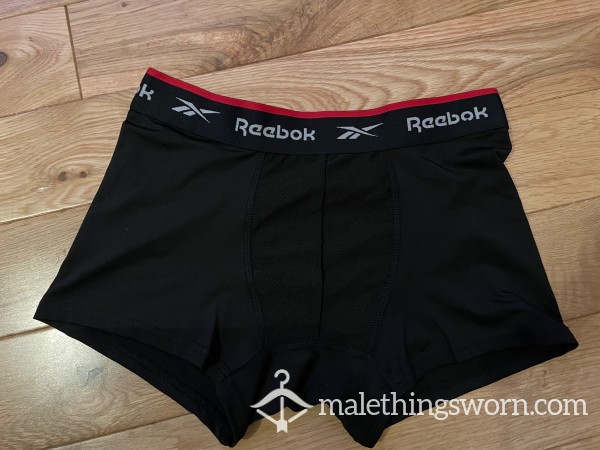 SOLD - Reebok Training Tight Fitting Black Boxer Shorts Trunks (S) Ready To Be Customised For You!