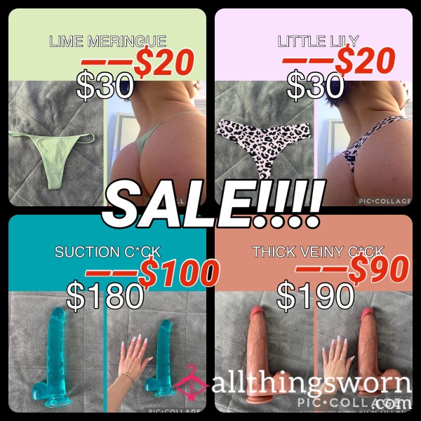 SALE ON THESE ITEMS!!!