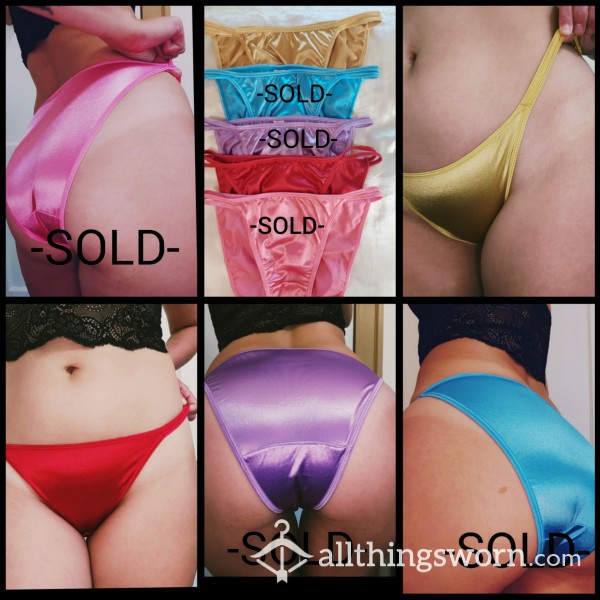 🎀$22 Satin Panties🎀 (24hr Wear + Playtime, Pics Of Wear, Free US Shipping)