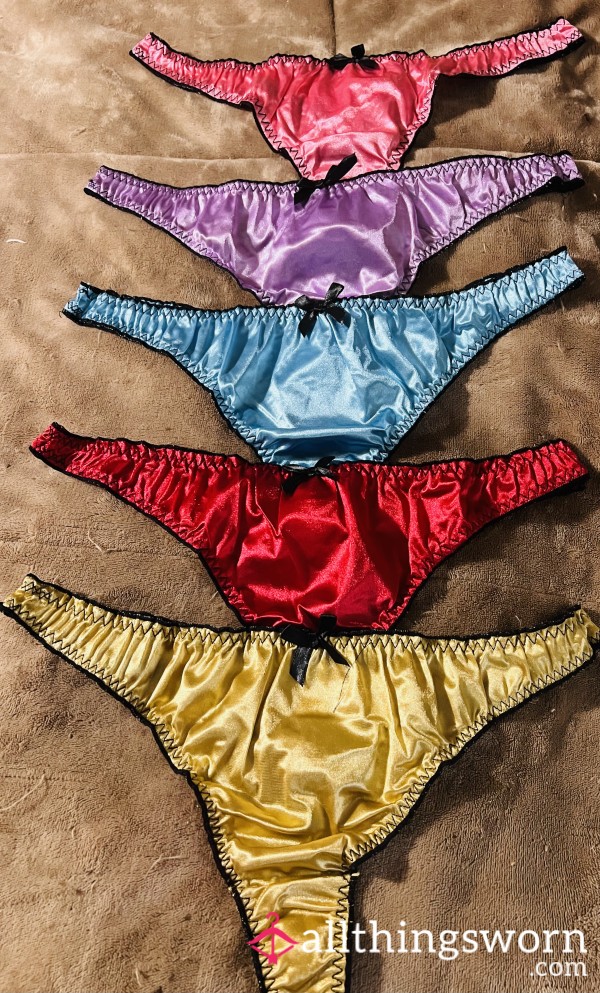 Satin Silky Thong Pick Your Pair Comes With Up To Seven Day Wear