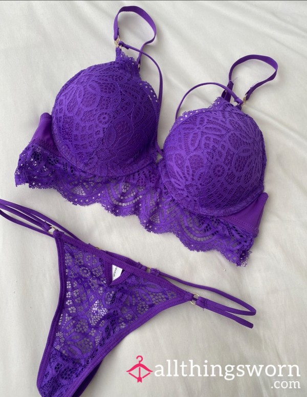 S**y Bra And Thong Set, 48hr Wear 💜