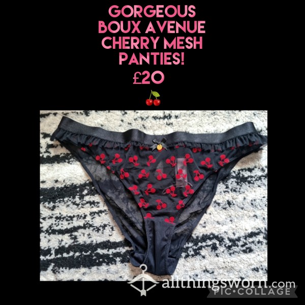 🍒 S**y Cherry Mesh Boux Avenue Panties! 🍒