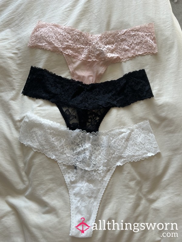 Sexy Lace Thongs, With Cotton Gusset