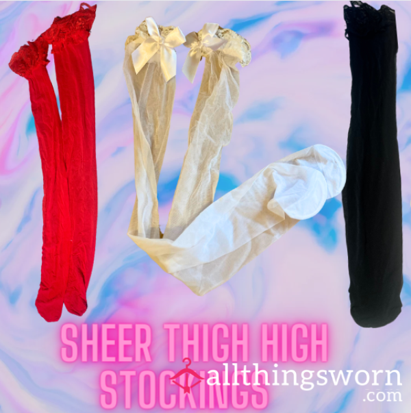 Red, White Or Black? My Sexy Thigh High Stockings!