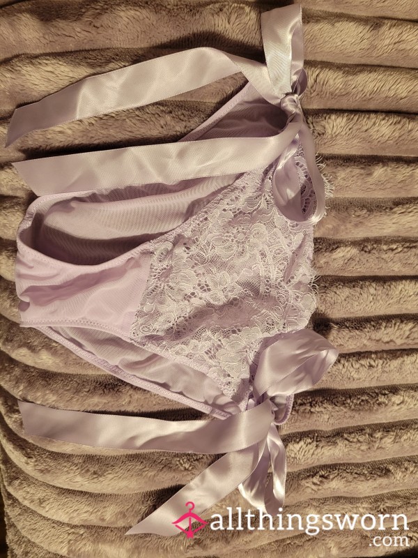 Side Tie Lace Light Purple Panty