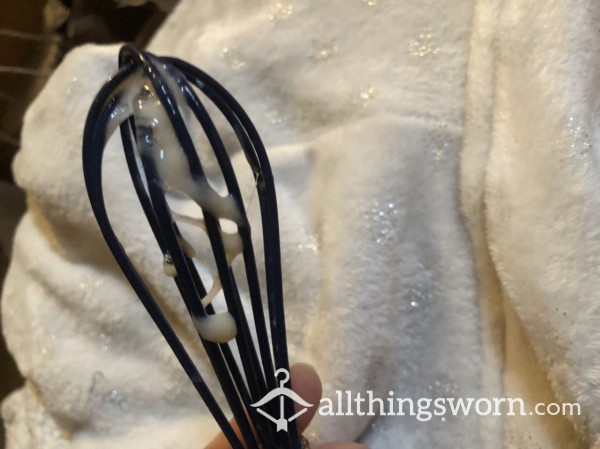 Silicone Whisk Filled With C*m - Pics & Vids Too!