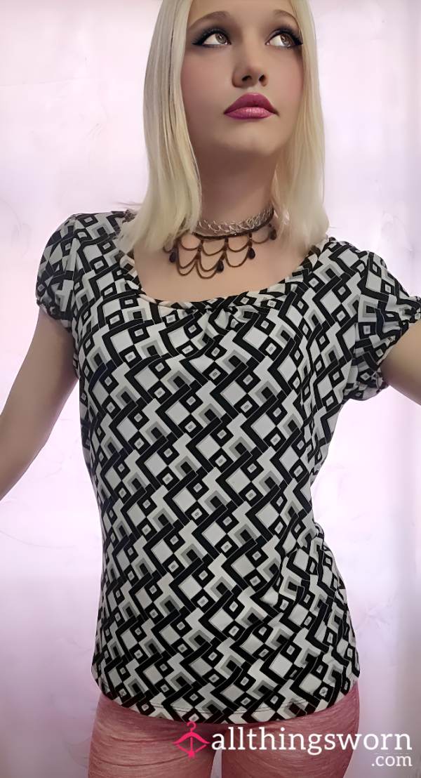 Small Black And White Blouse