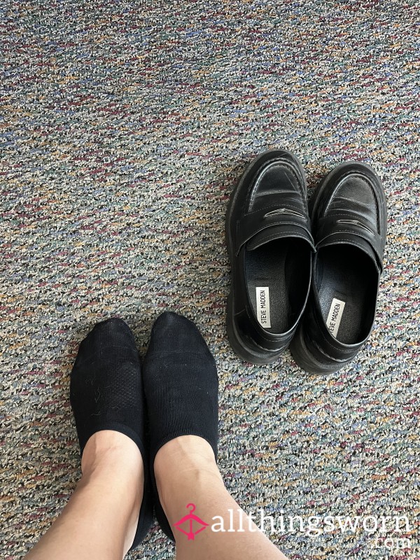 Smelly Black Socks After Being Trapped In Office Shoes