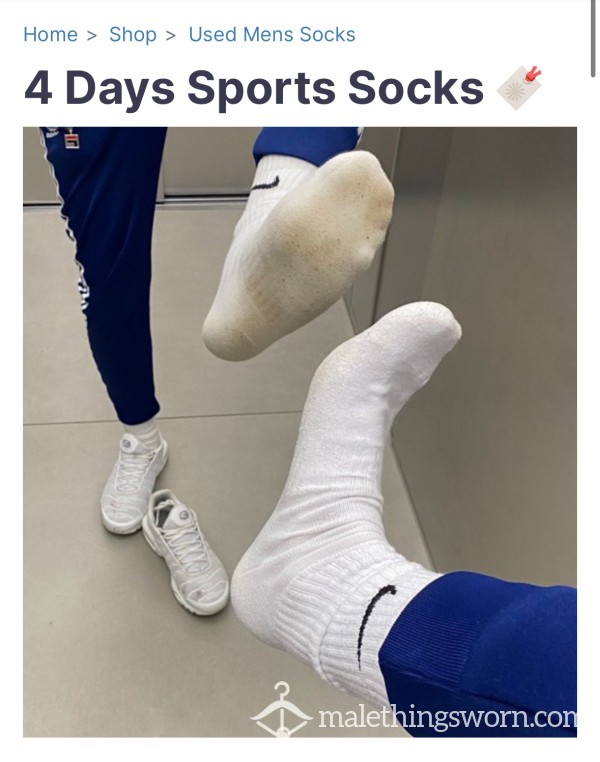 🏴󠁧󠁢󠁥󠁮󠁧󠁿 4 DAYS Worn Socks 🏴󠁧󠁢󠁥󠁮󠁧󠁿