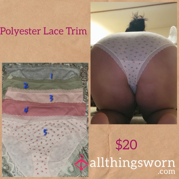 Soft Polyerter Front With Lace Cheeky Back 🤪💋🍑💦