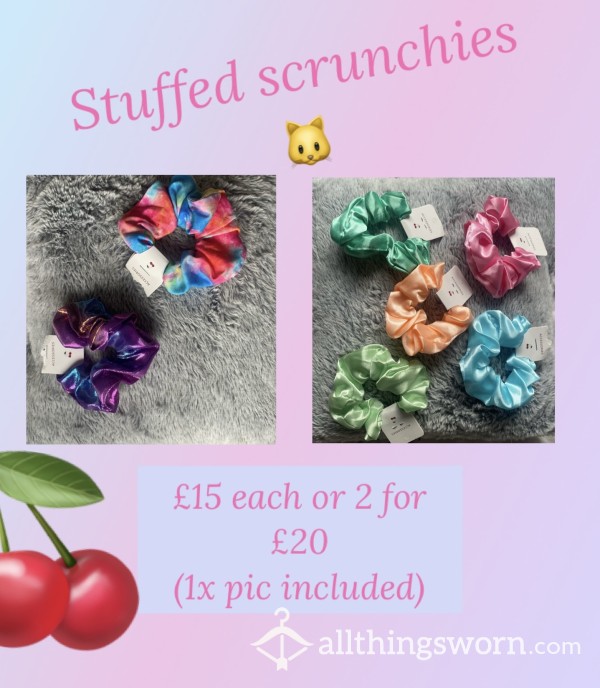 Stuffed Colourful Scrunchies💦🐱 With 1x Proof Of Stuffing Picture‼️