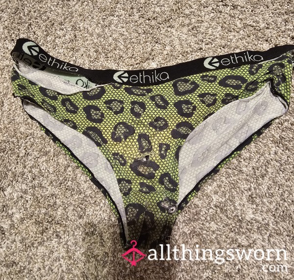 Super Worn Out 3 Day Wear Ethica Green Leopard Print Undies