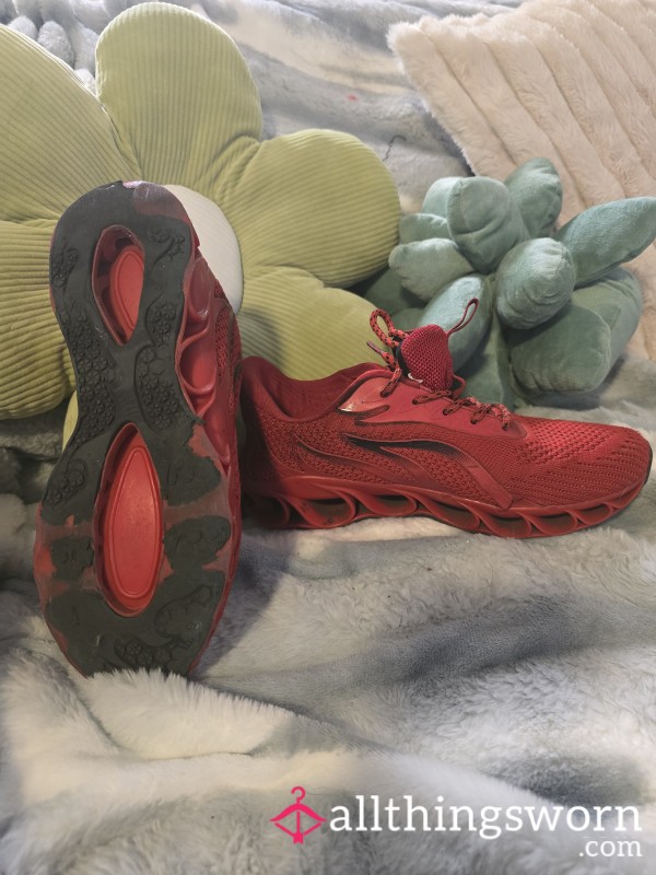 Sweaty Red Gym Shoes