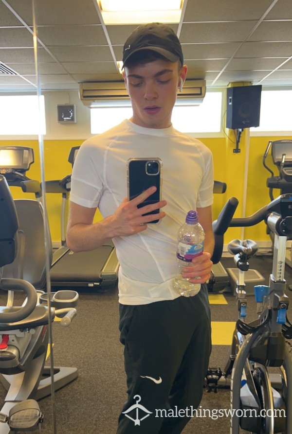 Sweaty White Gym Tee