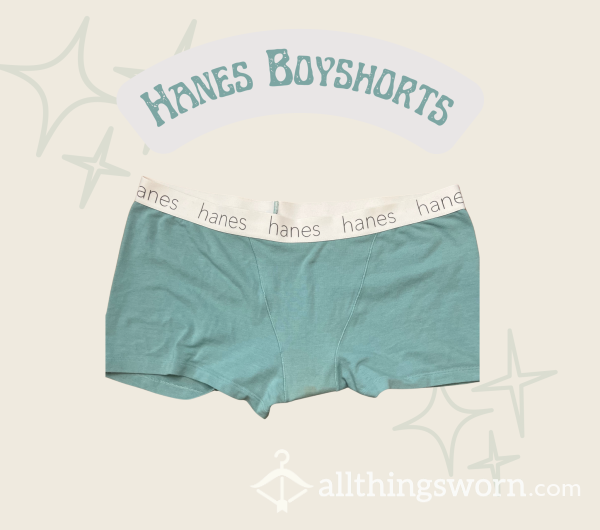 Teal Hanes Boyshorts