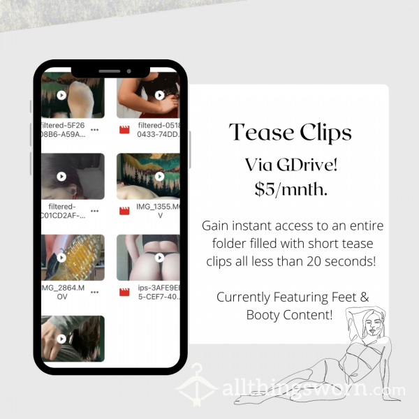 Tease Clips Via GDrive! | Gain Instant & Permanent Access!