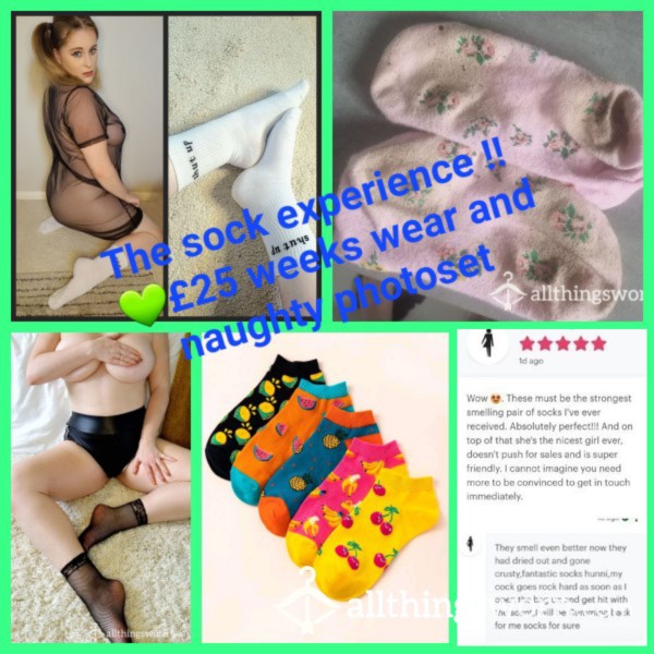 The Ulmiate Sock Experience !! 2 Week's Wear And One S**y Photoset .. Enjoy The Experience With Me