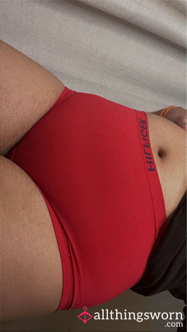 Tommy Hilfiger Red High-Waisted Worn Panties