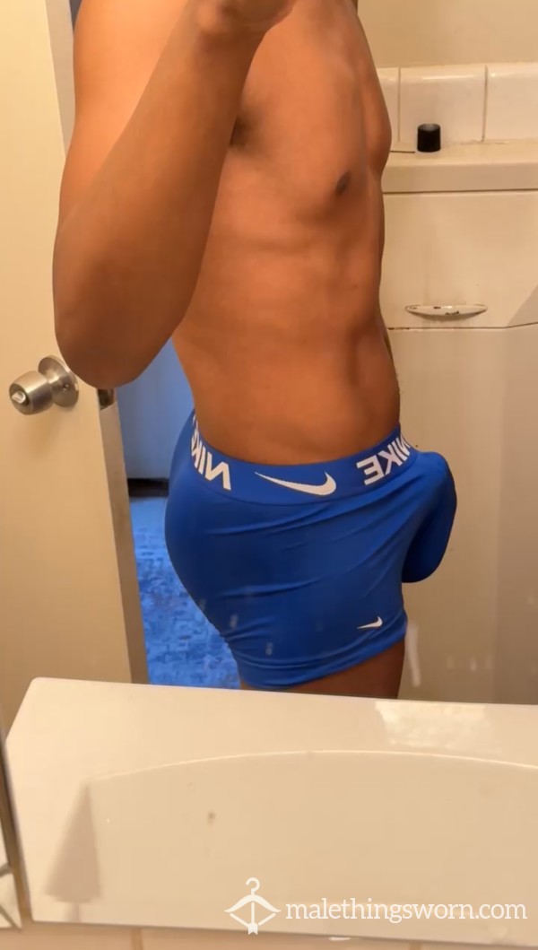 True Blue Spacious Yet Form Fitting Nike Trunks For The Active Guy