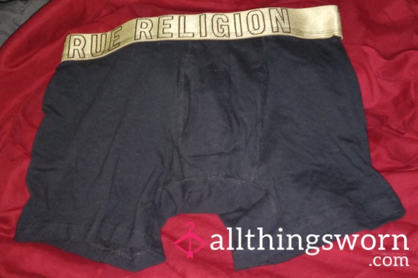 True Religion Black Men's Boxer Briefs, Size Small.   Wear My Scent Discretely!