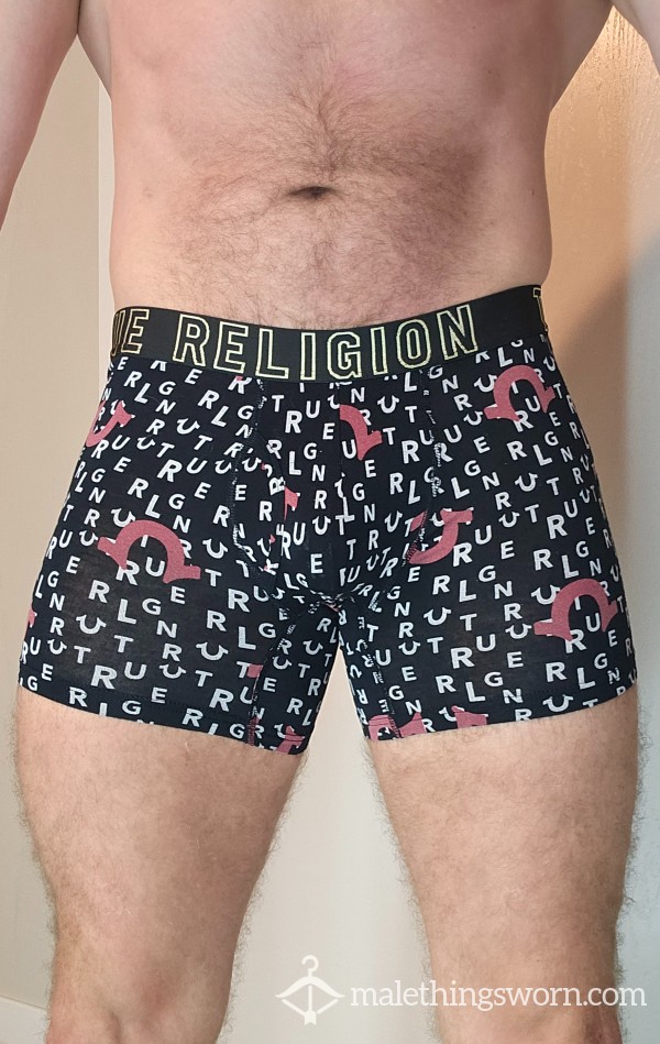 True Religion Boxer Briefs (Size M) Pattern/Black Waist Band