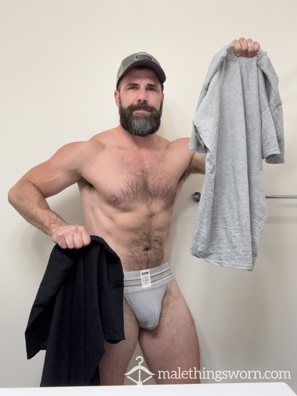 Tshirts Worn By Sweaty Hairy Jock