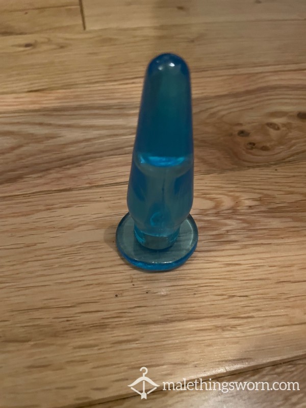 Used 2.5 Inch Blue Trainer Fingering Butt Plug