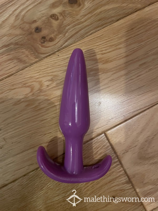 Used 5 Inch Purple Tapered Butt Plug