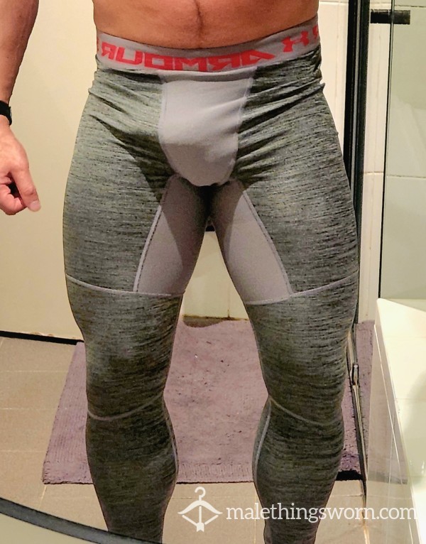 Used Armour Force Leggings - Grey/red