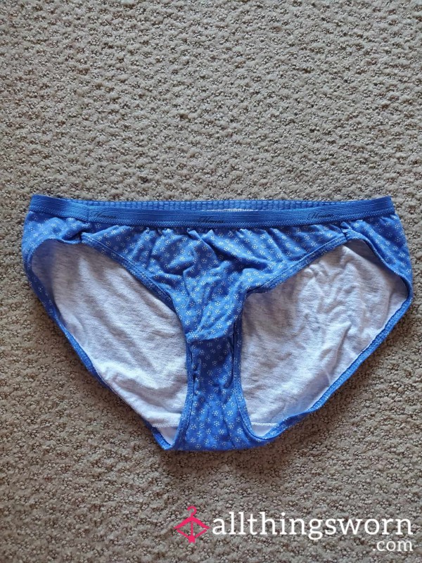Used Blue Classic Cotton Panties 💙