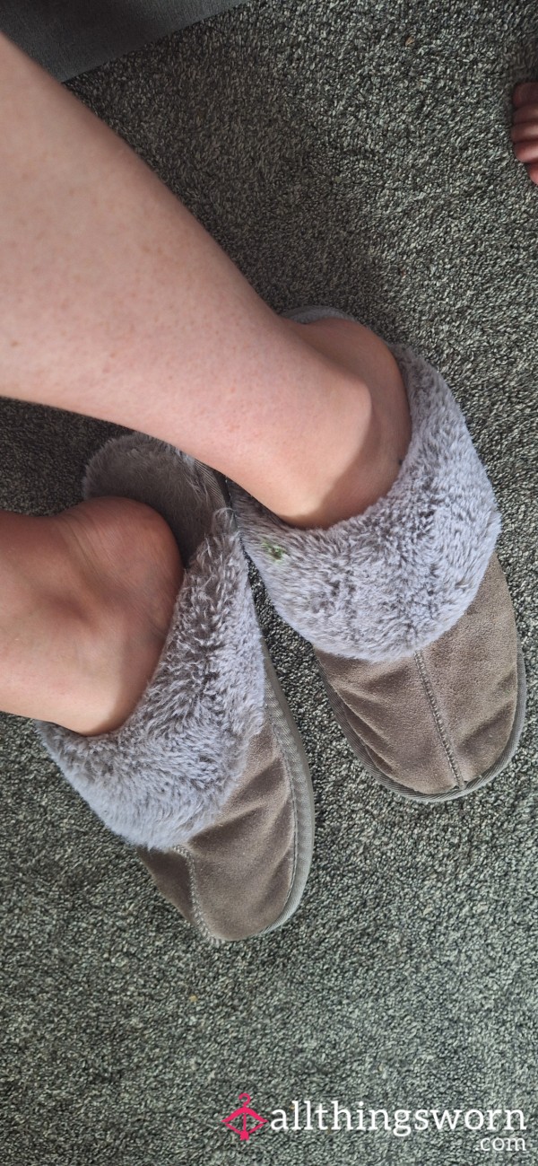 Used Grey Slippers