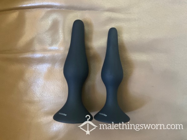 Used Set Of Two Black Butt Plugs By Hisionlee